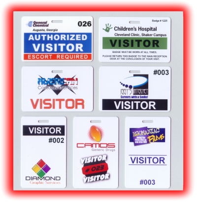 Deluxe visitor badges and visitor passes